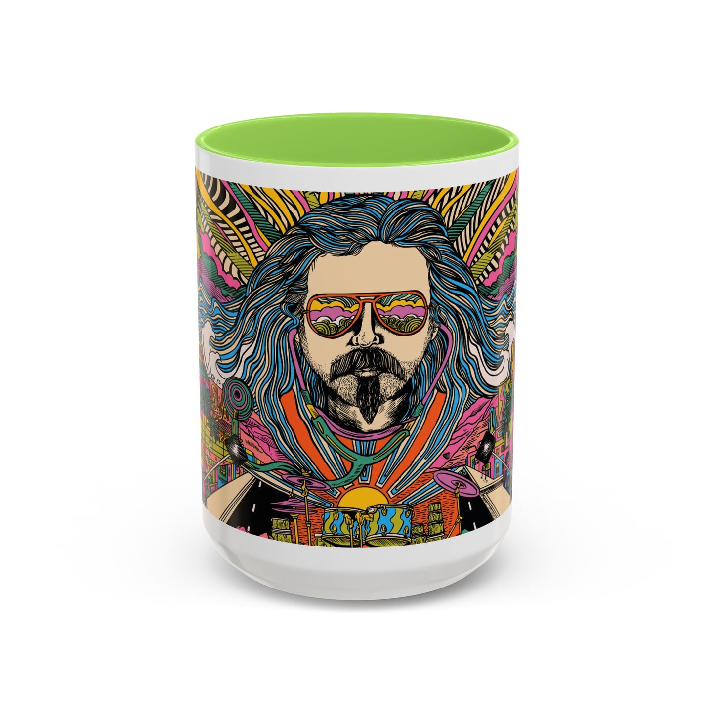 OG Skull Drum Doctors White with Green Mug (11 or 15oz)