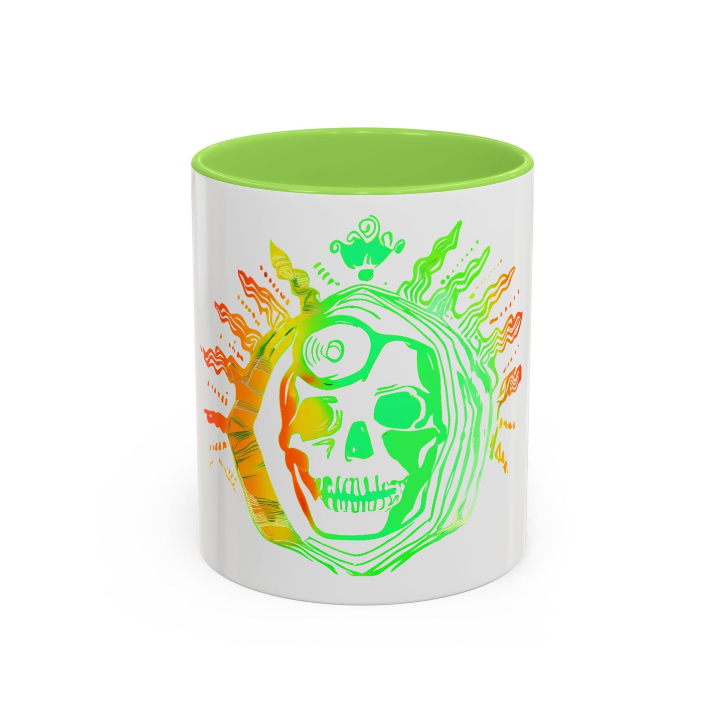 OG Skull Drum Doctors White with Green Mug (11 or 15oz)