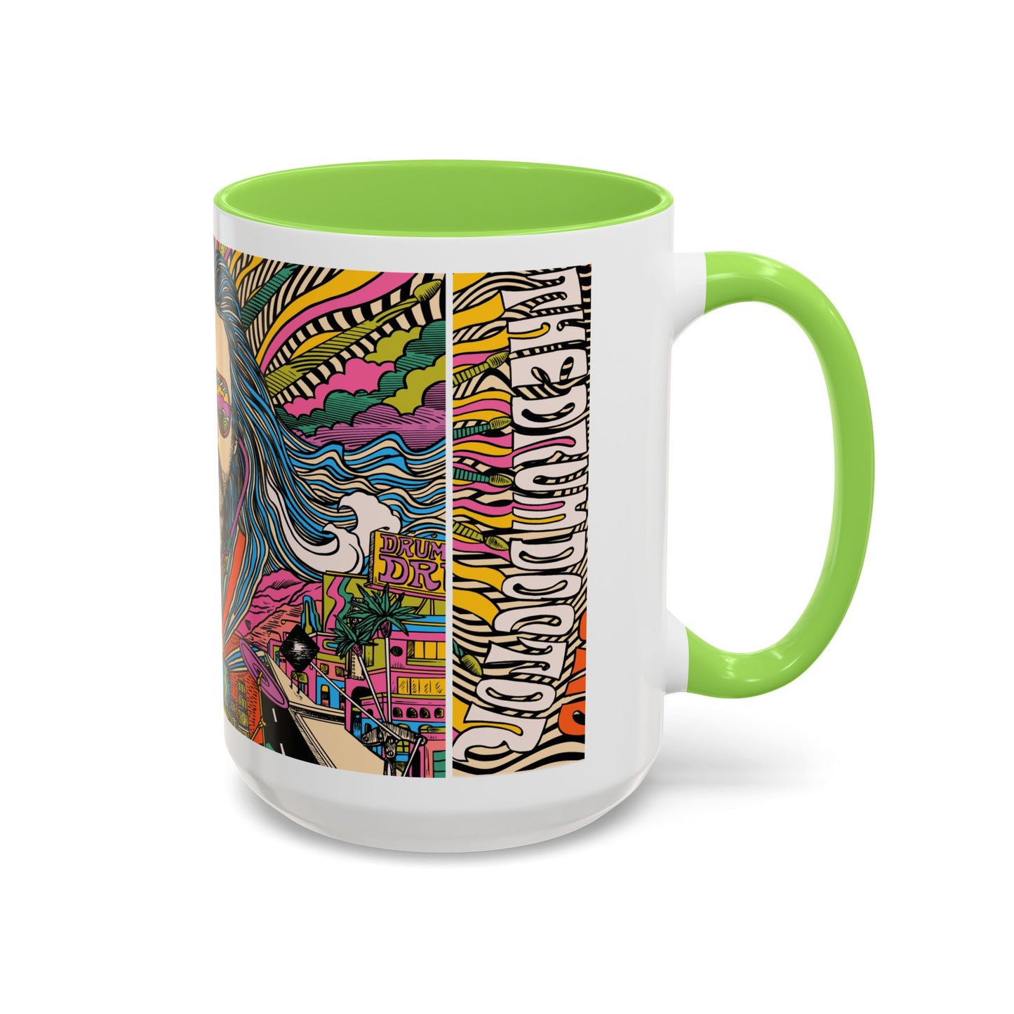 OG Skull Drum Doctors White with Green Mug (11 or 15oz)