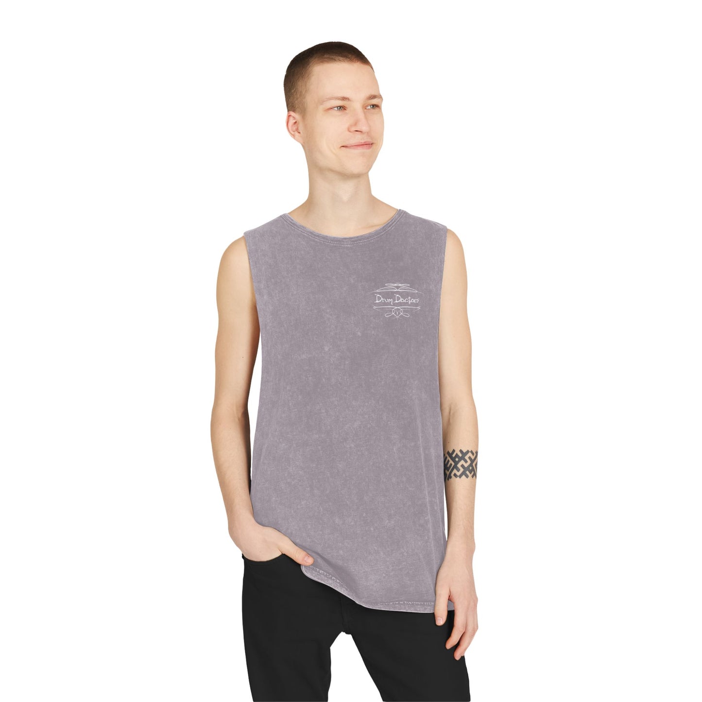 Drum Doctors Pinstripe Stonewash Tank