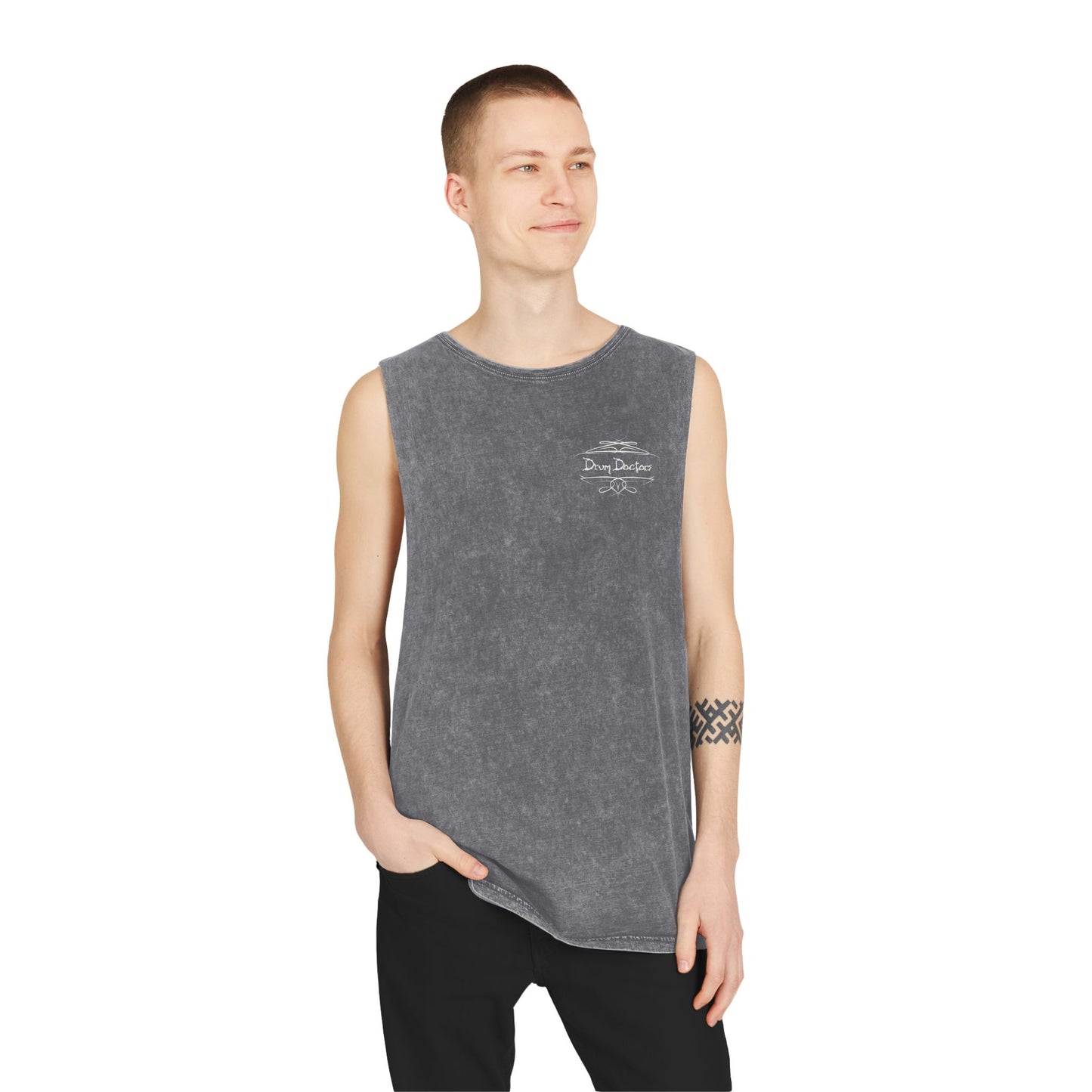 Drum Doctors Pinstripe Stonewash Tank