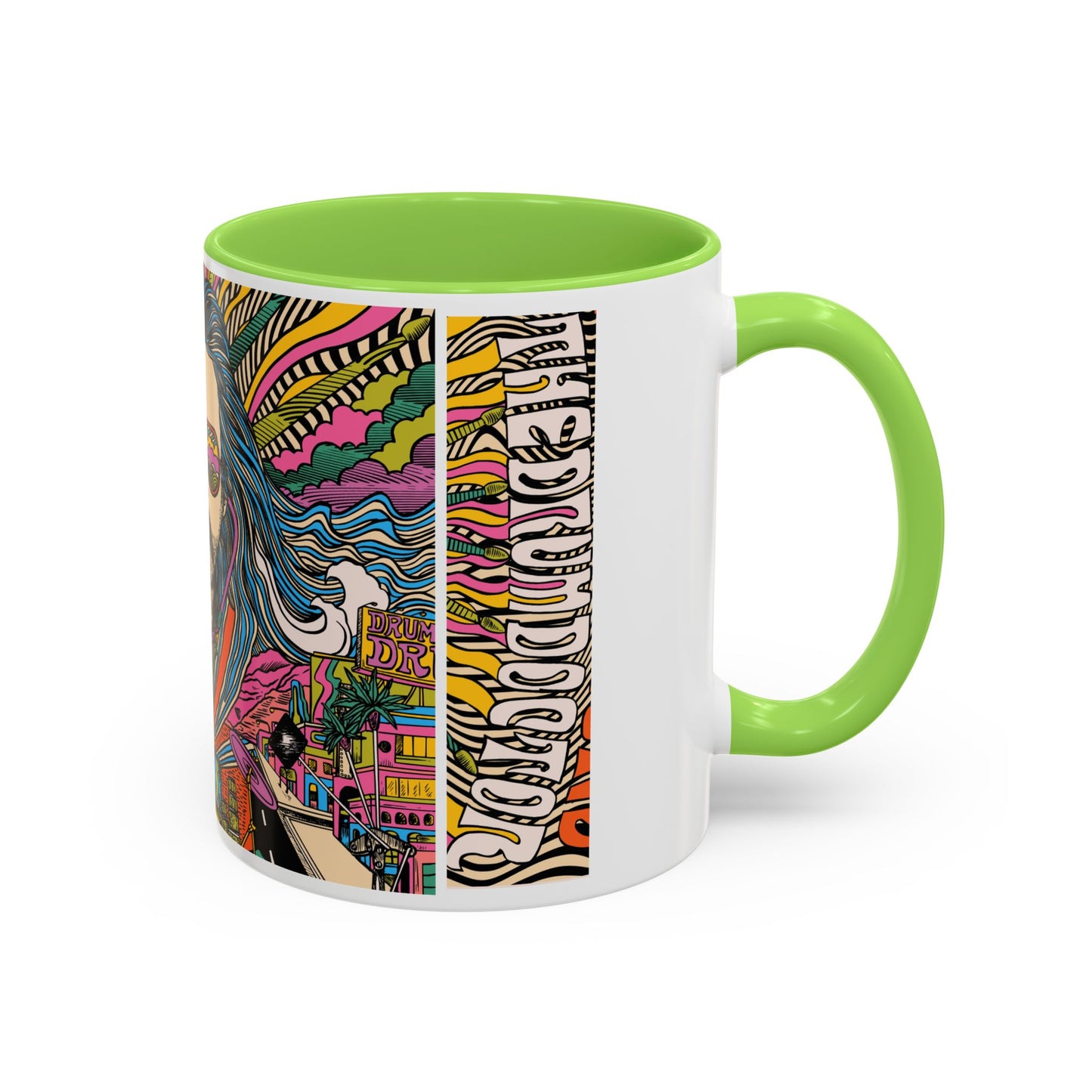 Drum Doctors OTR White with Green Mug (11 or 15oz)