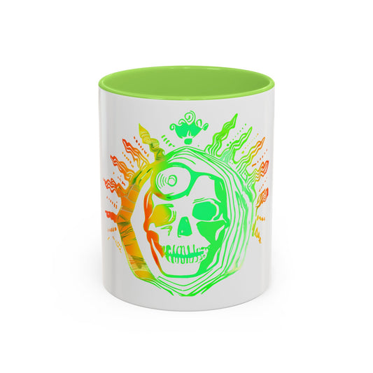 OG Skull Drum Doctors White with Green Mug (11 or 15oz)