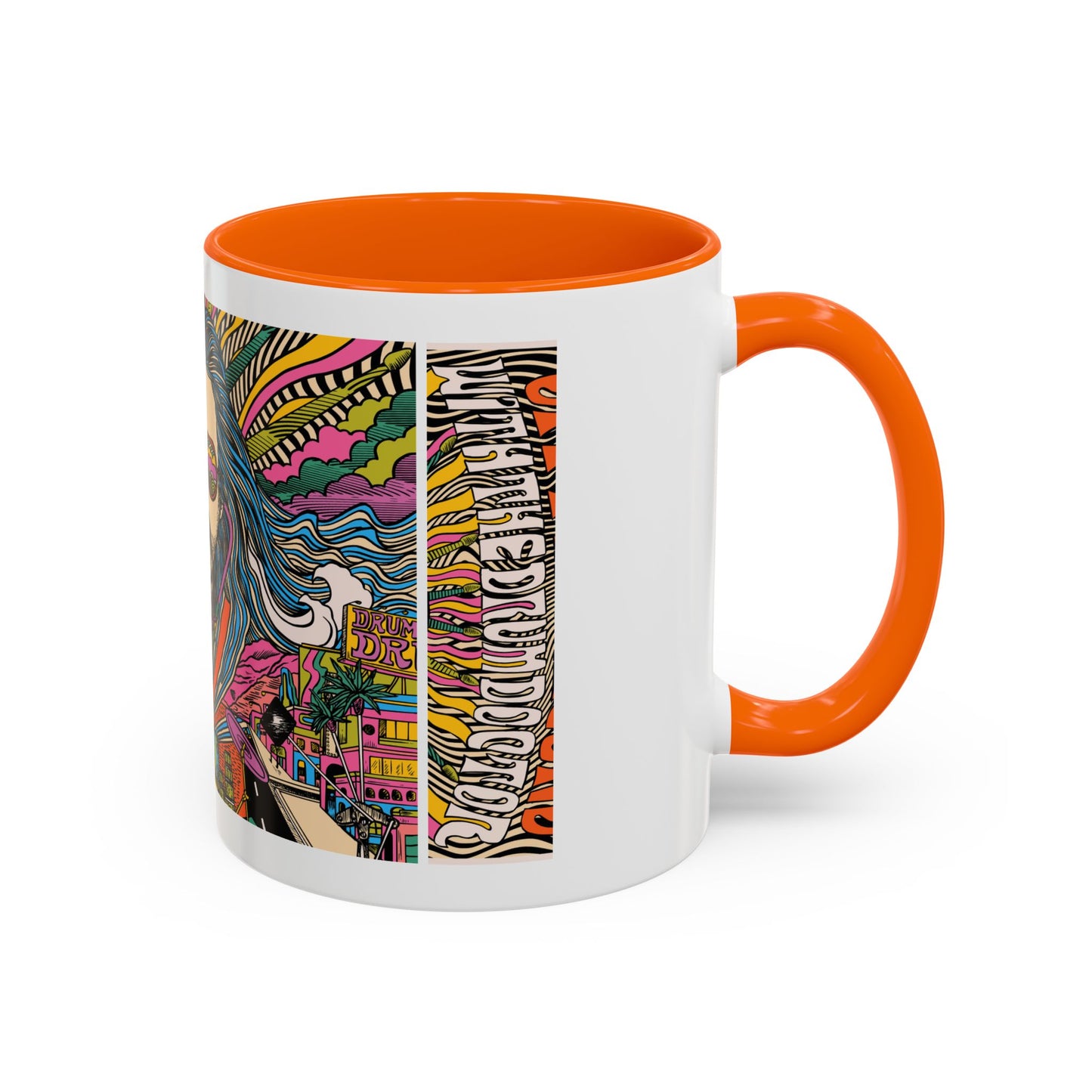 Drum Doctors OTR White Mug with Accent (Orange or Black) (11 or 15oz)