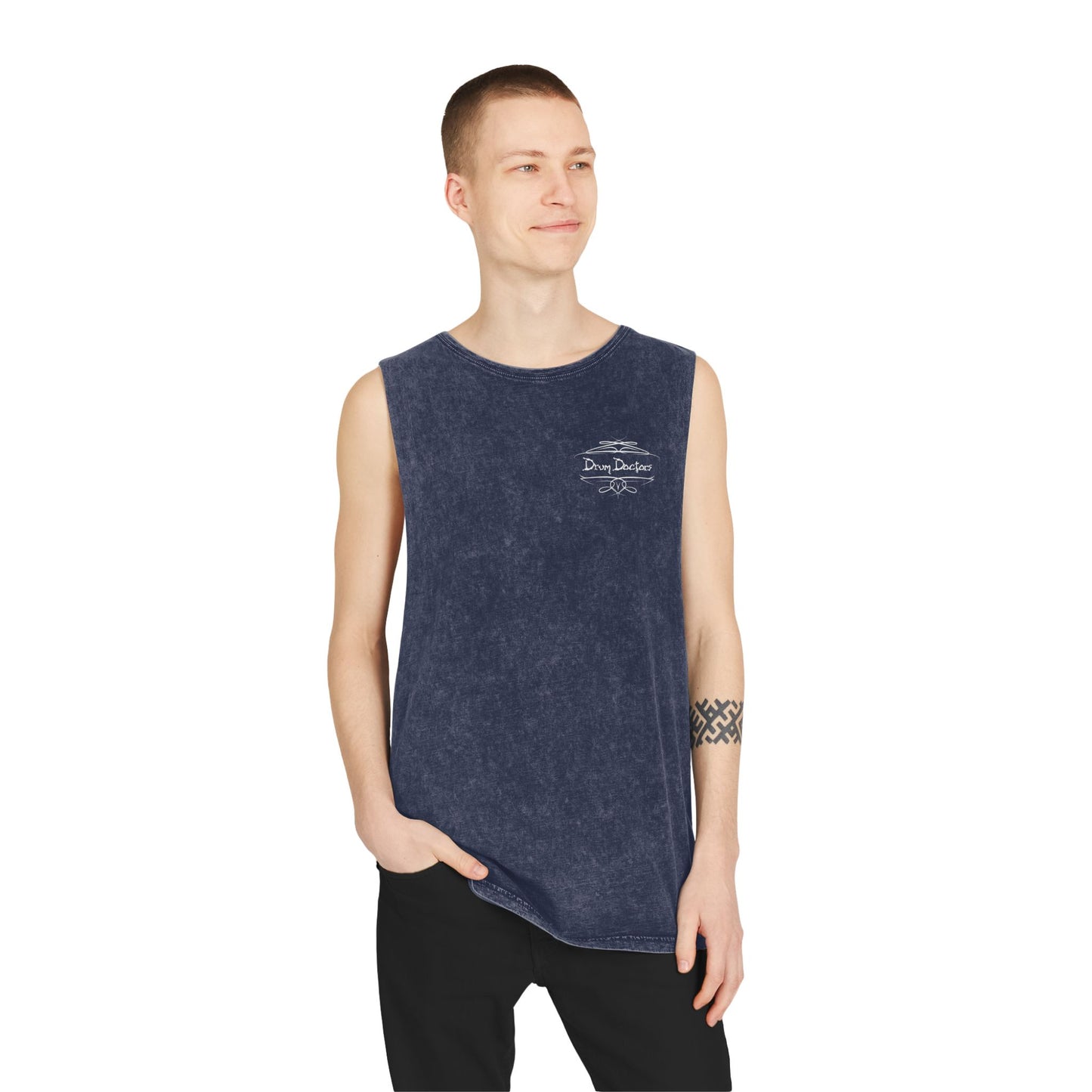 Drum Doctors Pinstripe Stonewash Tank