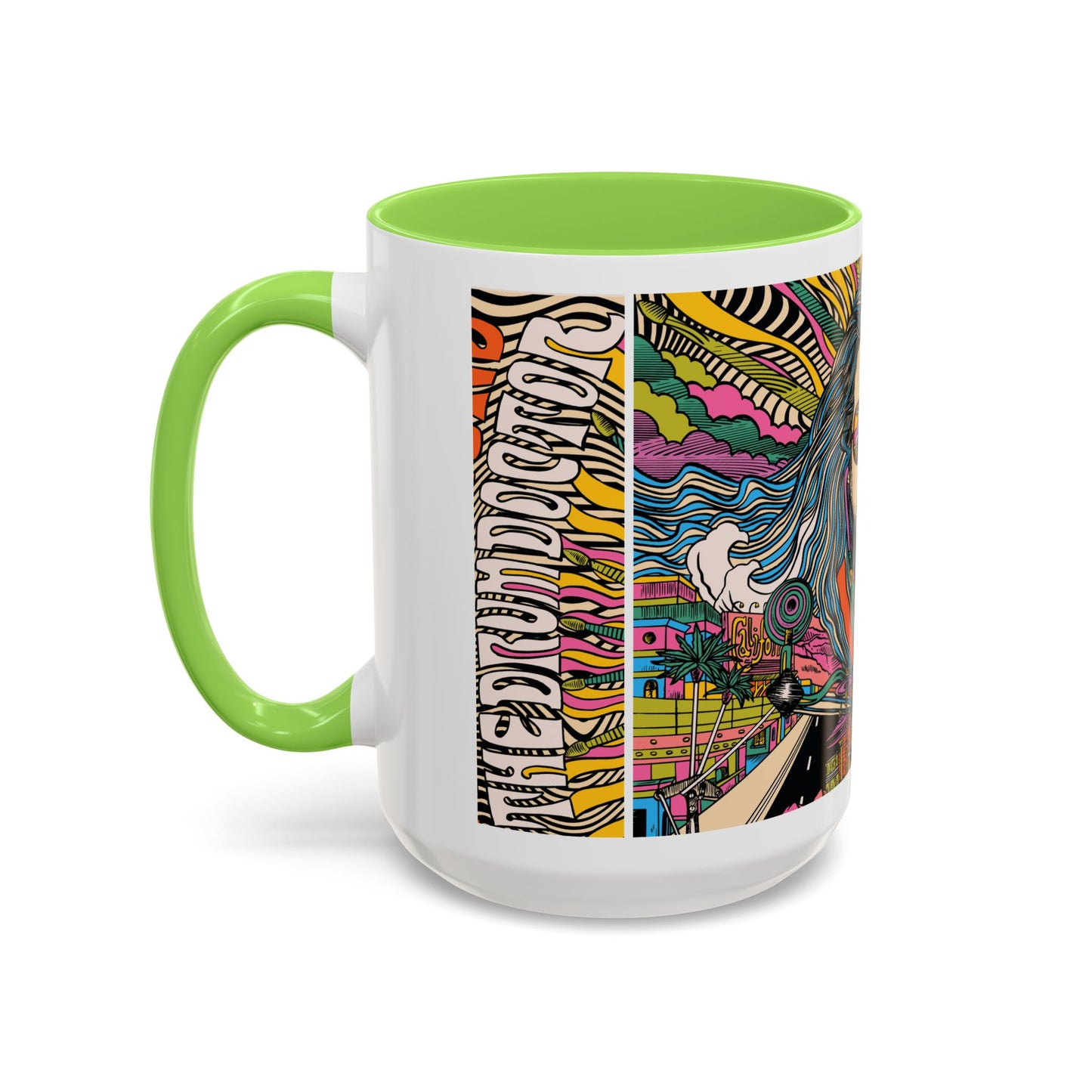 Drum Doctors OTR White with Green Mug (11 or 15oz)